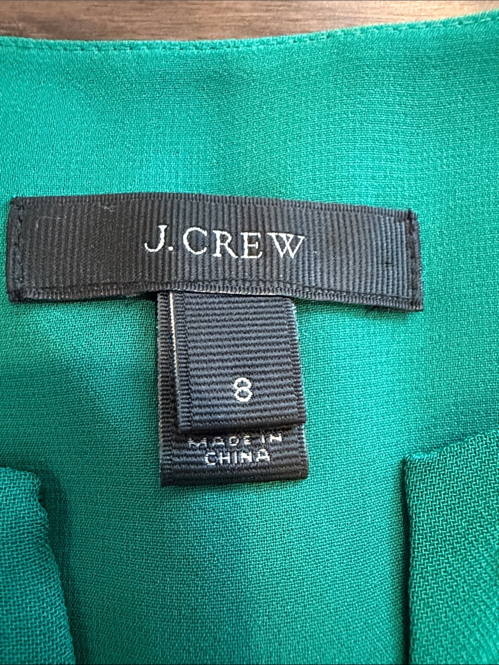 J. Crew Emerald Green Sleeveless V-Neck Dress Size 8 - C47-024 - Picture 2 of 13